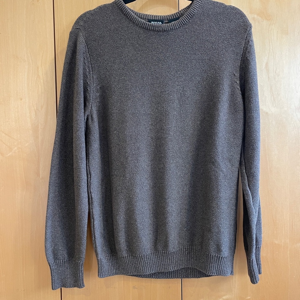 Prana Men's Dark Gray Crewneck Sweater